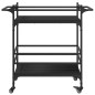 vidaXL Carrito de cocina de madera de ingeniería negro 82x40x78,5 cm vidaXL Carrito de cocina de madera de ingeniería negro 82x40x78,5 cm