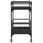 vidaXL Carrito de cocina de madera de ingeniería negro 82x40x78,5 cm vidaXL Carrito de cocina de madera de ingeniería negro 82x40x78,5 cm