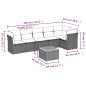 vidaXL Set de comedor de jardín 7 pzas y cojines ratán sintético negro vidaXL Set de comedor de jardín 7 pzas y cojines ratán sintético negro