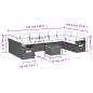 vidaXL Set de sofás de jardín 11 pzas y cojines ratán sintético gris vidaXL Set de sofás de jardín 11 pzas y cojines ratán sintético gris
