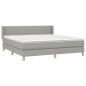 vidaXL Cama box spring con colchón tela gris claro 180x200 cm vidaXL Cama box spring con colchón tela gris claro 180x200 cm