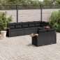 vidaXL Set de sofás de jardín 8 piezas y cojines ratán sintético negro vidaXL Set de sofás de jardín 8 piezas y cojines ratán sintético negro