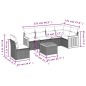 vidaXL Set de comedor de jardín 7 pzas y cojines ratán sintético negro vidaXL Set de comedor de jardín 7 pzas y cojines ratán sintético negro
