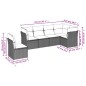 vidaXL Set de muebles de jardín 6 pzas y cojines ratán sintético gris vidaXL Set de muebles de jardín 6 pzas y cojines ratán sintético gris