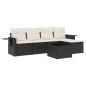 vidaXL Set de sofás de jardín 6 piezas y cojines ratán sintético negro vidaXL Set de sofás de jardín 6 piezas y cojines ratán sintético negro