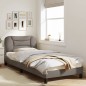 vidaXL Estructura de cama con cabecero de tela gris taupe 90x200 cm vidaXL Estructura de cama con cabecero de tela gris taupe 90x200 cm