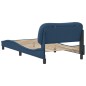 vidaXL Estructura de cama con cabecero de tela azul 100x200 cm vidaXL Estructura de cama con cabecero de tela azul 100x200 cm