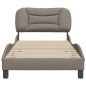 vidaXL Estructura de cama con cabecero de tela gris taupe 80x200 cm
