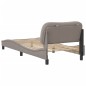 vidaXL Estructura de cama con cabecero de tela gris taupe 80x200 cm