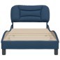 vidaXL Estructura de cama con cabecero de tela azul 90x190 cm vidaXL Estructura de cama con cabecero de tela azul 90x190 cm