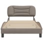 vidaXL Estructura de cama con cabecero de tela gris taupe 100x200 cm vidaXL Estructura de cama con cabecero de tela gris taupe 100x200 cm