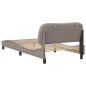 vidaXL Estructura de cama con cabecero de tela gris taupe 100x200 cm vidaXL Estructura de cama con cabecero de tela gris taupe 100x200 cm