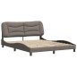 vidaXL Estructura de cama con cabecero de tela gris taupe 160x200 cm