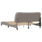 vidaXL Estructura de cama con cabecero de tela gris taupe 160x200 cm