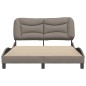 vidaXL Estructura de cama con cabecero de tela gris taupe 140x190 cm