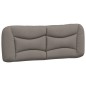 vidaXL Estructura de cama con cabecero de tela gris taupe 140x190 cm