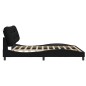 vidaXL Estructura de cama con cabecero de tela negro 200x200 cm vidaXL Estructura de cama con cabecero de tela negro 200x200 cm