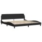 vidaXL Estructura de cama con cabecero de tela negro 200x200 cm vidaXL Estructura de cama con cabecero de tela negro 200x200 cm