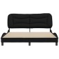 vidaXL Estructura de cama con cabecero de tela negro 160x200 cm vidaXL Estructura de cama con cabecero de tela negro 160x200 cm