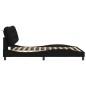 vidaXL Estructura de cama con cabecero de tela negro 160x200 cm vidaXL Estructura de cama con cabecero de tela negro 160x200 cm