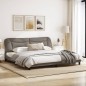 vidaXL Estructura de cama con cabecero de tela gris taupe 200x200 cm vidaXL Estructura de cama con cabecero de tela gris taupe 200x200 cm