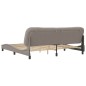 vidaXL Estructura de cama con cabecero de tela gris taupe 200x200 cm vidaXL Estructura de cama con cabecero de tela gris taupe 200x200 cm