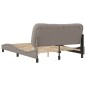 vidaXL Estructura de cama con cabecero de tela gris taupe 140x200 cm