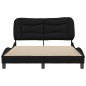 vidaXL Estructura de cama con cabecero de tela negro 120x200 cm vidaXL Estructura de cama con cabecero de tela negro 120x200 cm