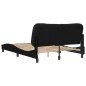 vidaXL Estructura de cama con cabecero de tela negro 120x200 cm vidaXL Estructura de cama con cabecero de tela negro 120x200 cm