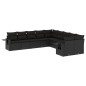 vidaXL Set de sofás de jardín 10 pzas cojines ratán sintético negro vidaXL Set de sofás de jardín 10 pzas cojines ratán sintético negro