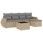 vidaXL Juego de sofás jardín con cojines 6 pzas ratán sintético beige vidaXL Juego de sofás jardín con cojines 6 pzas ratán sintético beige