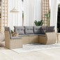 vidaXL Juego de sofás jardín con cojines 5 pzas ratán sintético beige vidaXL Juego de sofás jardín con cojines 5 pzas ratán sintético beige