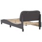 vidaXL Estructura de cama con cabecero cuero sintético gris 80x200 cm vidaXL Estructura de cama con cabecero cuero sintético gris 80x200 cm
