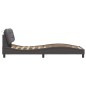 vidaXL Estructura de cama con cabecero cuero sintético gris 80x200 cm vidaXL Estructura de cama con cabecero cuero sintético gris 80x200 cm