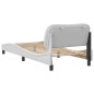 vidaXL Estructura de cama con cabecero cuero sintético blanco 80x200cm vidaXL Estructura de cama con cabecero cuero sintético blanco 80x200cm