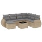 vidaXL Juego de sofás de jardín con cojines beige 8 pzas ratán PE vidaXL Juego de sofás de jardín con cojines beige 8 pzas ratán PE