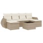 vidaXL Set sofás de jardín 7 piezas y cojines ratán sintético beige vidaXL Set sofás de jardín 7 piezas y cojines ratán sintético beige
