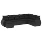 vidaXL Set de sofás de jardín 8 piezas y cojines ratán sintético negro vidaXL Set de sofás de jardín 8 piezas y cojines ratán sintético negro