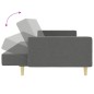 vidaXL Sofá cama de 2 plazas con taburete tela gris oscuro vidaXL Sofá cama de 2 plazas con taburete tela gris oscuro
