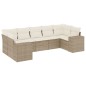vidaXL Set sofás de jardín 7 piezas y cojines ratán sintético beige vidaXL Set sofás de jardín 7 piezas y cojines ratán sintético beige