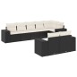 vidaXL Set de sofás de jardín 8 piezas y cojines ratán sintético negro vidaXL Set de sofás de jardín 8 piezas y cojines ratán sintético negro