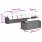 vidaXL Set de sofás de jardín 8 piezas y cojines ratán sintético negro vidaXL Set de sofás de jardín 8 piezas y cojines ratán sintético negro
