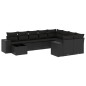 vidaXL Set de sofás de jardín 10 pzas cojines ratán sintético negro vidaXL Set de sofás de jardín 10 pzas cojines ratán sintético negro