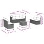 vidaXL Set de sofás de jardín 8 piezas y cojines ratán sintético negro vidaXL Set de sofás de jardín 8 piezas y cojines ratán sintético negro