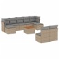 vidaXL Juego de sofás jardín con cojines beige 10 pzas ratán sintético vidaXL Juego de sofás jardín con cojines beige 10 pzas ratán sintético