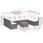 vidaXL Set de sofás de jardín 10 pzas cojines ratán sintético negro vidaXL Set de sofás de jardín 10 pzas cojines ratán sintético negro