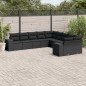 vidaXL Set de sofás de jardín 10 pzas cojines ratán sintético negro vidaXL Set de sofás de jardín 10 pzas cojines ratán sintético negro
