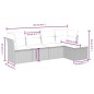 vidaXL Set de muebles de jardín 5 pzas y cojines ratán sintético negro vidaXL Set de muebles de jardín 5 pzas y cojines ratán sintético negro