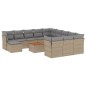 vidaXL Juego de sofás jardín con cojines beige mezcla 13 pzas ratán PE vidaXL Juego de sofás jardín con cojines beige mezcla 13 pzas ratán PE