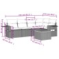vidaXL Set de sofás de jardín 6 piezas y cojines ratán sintético negro vidaXL Set de sofás de jardín 6 piezas y cojines ratán sintético negro